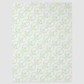Green World Peace Sign Groovy Love Symbol Seidenpapier (Vorderseite)