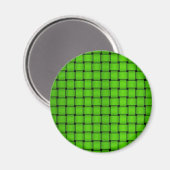 Green Woven Pattern Magnet (Vorderseite/Rückseite)
