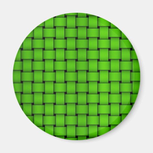 Green Woven Pattern Magnet (Vorne)