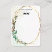 Green Wreath Earring Display Business Card Visitenkarte (Vorderseite)