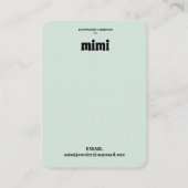 Green Wreath Earring Display Business Card Visitenkarte (Rückseite)