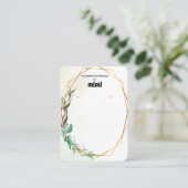 Green Wreath Earring Display Business Card Visitenkarte (Stehend Vorderseite)