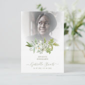 Green Wreath Photo Funeral Service Dear Ones (Stehend Vorderseite)