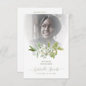 Green Wreath Photo Funeral Service Dear Ones (Vorne/Hinten)