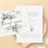 Green Wreath Watercolor BABY SHOWER DANKEN Dankeskarte