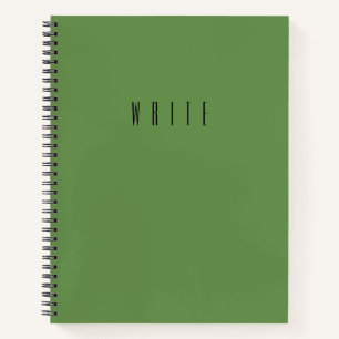 Green Write Typografy Personalisieren Notizblock