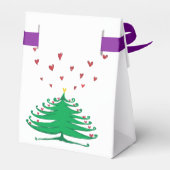 Green X-mas Tree Hearts Liebe Zelt Geschenkschachtel (Rückseite)