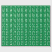 Green Xmas Geschenkpapier (Flach)