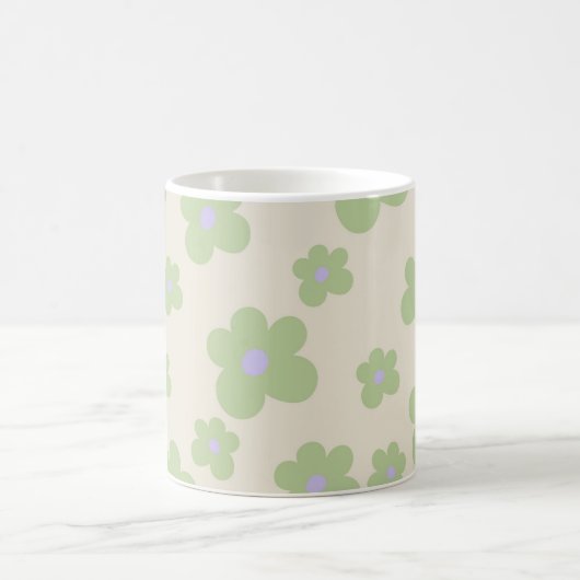 Green Y2K Wildblume Bold Retro Spring Kitchen Kaffeetasse (Mittel)