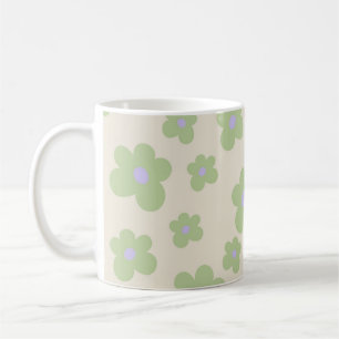 Green Y2K Wildblume Bold Retro Spring Kitchen Kaffeetasse