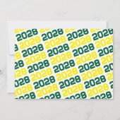 Green & Yellow 3 Foto Abschluss Einladung (Rückseite)