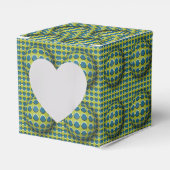 Green Yellow 3D Effect Design Pattern Bevorzugung Geschenkschachtel (Vorderseite)
