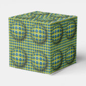 Green Yellow 3D Effect Design Pattern Bevorzugung Geschenkschachtel (Rückseite)