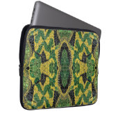 Green Yellow Alligator Crocodile Dragon Leather Laptopschutzhülle (Vorne Rechts)
