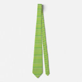 Green, Yellow, and Silver Stripes Krawatte (Vorderseite)
