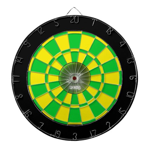Green Yellow Black Dartboard 2025 Dartscheibe (vorne)