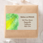 Green Yellow Blue Watercolor Address Label (Insitu)