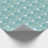 Green Yellow Blue Weihnachtsbaumen Geschenkpapier (Ecke)