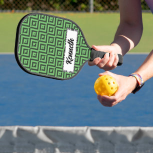 Green & Yellow Checkered Tubes by Kenneth Yoncich Pickleball Schläger