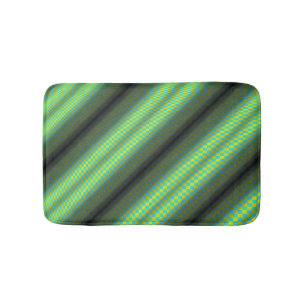 Green & Yellow Checkered Tubes von Kenneth Yoncich Badematte
