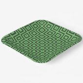 Green & Yellow Checkered Tubes von Kenneth Yoncich Pappteller (Gewinkelt)