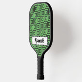 Green & Yellow Checkered Tubes von Kenneth Yoncich Pickleball Schläger (Links)