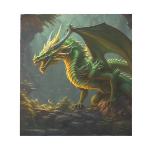 Green & Yellow Dragon Notizblock