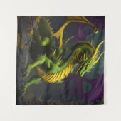 Green & Yellow Dragon Wandteppich (Vorderseite (Horizontal))