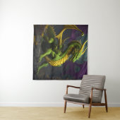 Green & Yellow Dragon Wandteppich (Beispiel (Horizontal))
