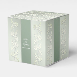 Green Yellow Floral Fee Box Geschenkschachtel