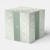 Green Yellow Floral Fee Box Geschenkschachtel (Rückseite)