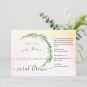 GREEN & YELLOW FOLIAGE LANGE ENTFERNUNG BABY DUSCH EINLADUNG (Stehend Vorderseite)