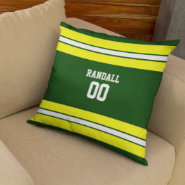 Green & Yellow Football Team Personalisiert Kissen
