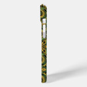 Green Yellow Gold Batik Wood Dragon iPhone Case (Rückseite / Links)