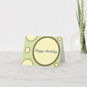 Green Yellow Happy Birthday Card Karte