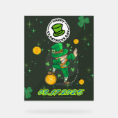 Green Yellow Illustration St. Patrick`s Day Acrylschild (Vorderseite)