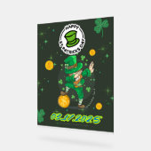 Green Yellow Illustration St. Patrick`s Day Acrylschild (Winkel)