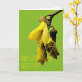 GREEN YELLOW KOWHAI BLUME KIWI CUSTOM GREETINGS KARTE (Gelbe Blume)