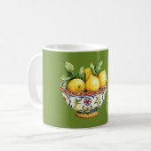 Green Yellow Lemons Italian Bowl Kaffeetasse (Vorderseite Links)