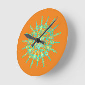 GREEN YELLOW MANDALA RUNDE WANDUHR (Winkel)