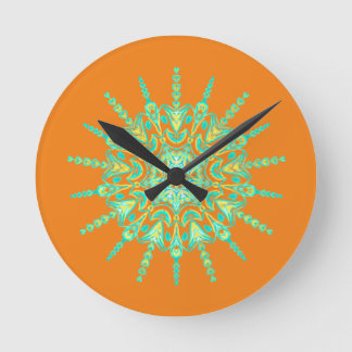 GREEN YELLOW MANDALA RUNDE WANDUHR