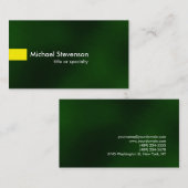 Green Yellow Modern Einzigartiger Berater Visitenkarte (Vorne/Hinten)