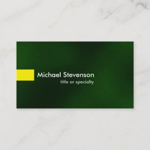 Green Yellow Modern Einzigartiger Berater Visitenkarte