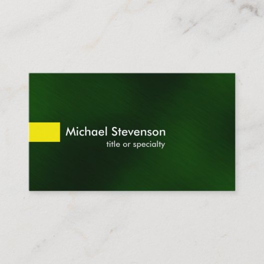 Green Yellow Modern Einzigartiger Berater Visitenkarte (Vorderseite)