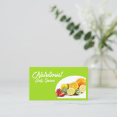 Green Yellow Nutritionist/Healthy Life Card Visitenkarte (Stehend Vorderseite)