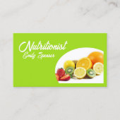 Green Yellow Nutritionist/Healthy Life Card Visitenkarte (Vorderseite)