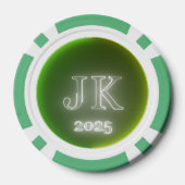 Green Yellow Poker Chip JK 2025 (Rückseite)