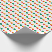 Green Yellow Red Circles Wrapper Paper Geschenkpapier (Ecke)