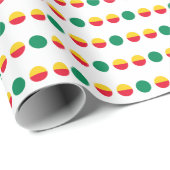 Green Yellow Red Circles Wrapper Paper Geschenkpapier (Rolleneckpunkt)