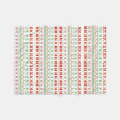 Green-Yellow-Red Pixel knit Pattern Fleecedecke (Vorderseite (Horizontal))